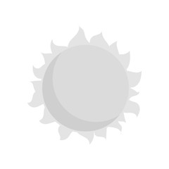 Sun icon in black monochrome style isolated on white background. Heat symbol vector illustration