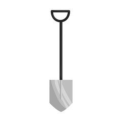 Shovel icon in black monochrome style isolated on white background vector illustration