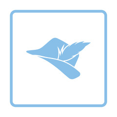 Hunter hat with feather  icon