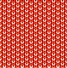 Red knitted vector seamless pattern