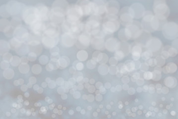 Silver Christmas Background With Bokeh And Blue Color