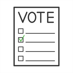 Voting forms. Page for vote icon