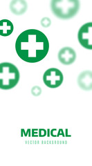 Medical background, Green crosses symbols, vector illustration design
