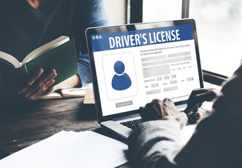 Drivers License Registeration Application Webpage Concept