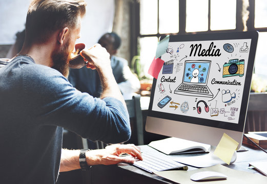 Media Multimedia Social Media Online Concept
