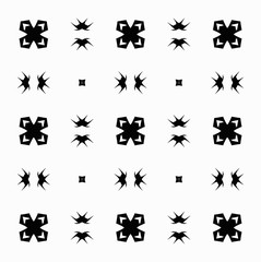 Ornament with elements of black, white and gray. 
B