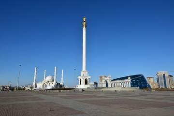 Fototapeta na wymiar Independence Square in Astana, Kazakhstan