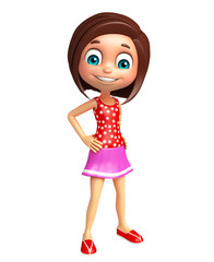 Kid girl with Funny pose