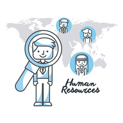 human resources flat line icons vector illustration design