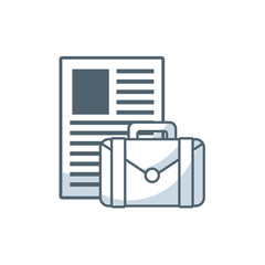 paper documents with business icon vector illustration design