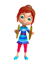Kid girl with Musical instrument