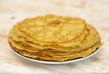 Pancakes on plate