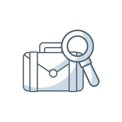 briefcase portfolio with business icon vector illustration design