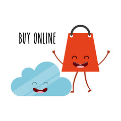 buy online character icon vector illustration design