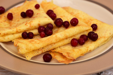 Pancakes on plate