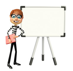 Thief with Display board & book