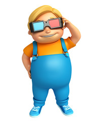 kid boy with 3D goggle