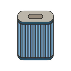 Filter for air purification, dust absorption. Flat icon. Vector