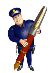 Fototapeta premium Police with Pen