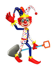 Clown with Digging shovel
