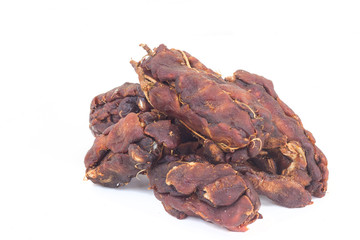 Tamarind on white background.
