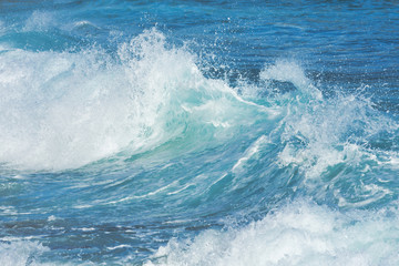 Belles vagues de l& 39 océan sarcelle