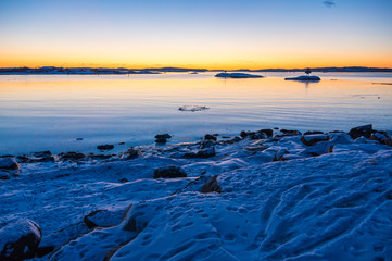 Kusten med snö