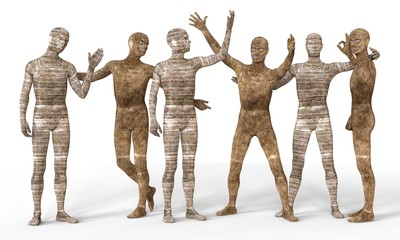 Fototapeta premium Mummies 3D Illustration