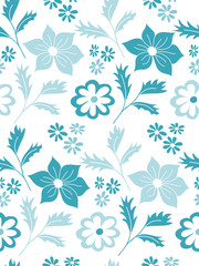 Fototapeta na wymiar Seamless Floral Vector Pattern