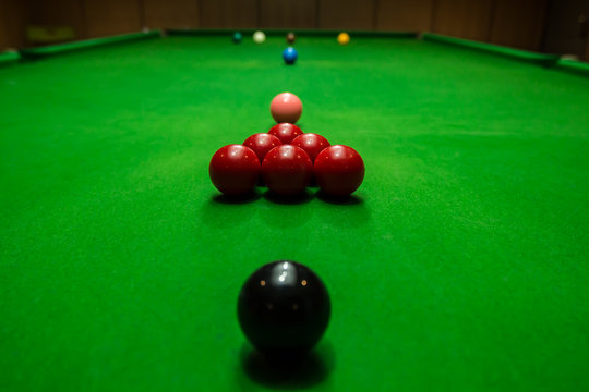 Snooker ball on snooker table, game on table, International sport