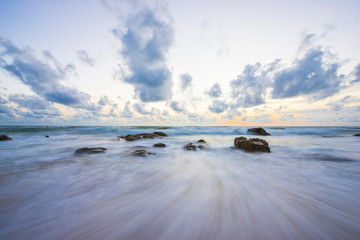 Fototapeta na wymiar beautiful beach sunset landscape