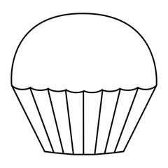 Muffin and cupcake icon. Dessert sweet and food theme. Isolated design. Vector illustration