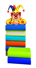 Clown with Book stack