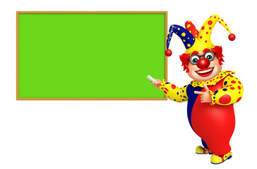 Clown with Black board