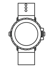 Wrist watch icon. Time clock and object theme. Isolated design. Vector illustration