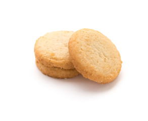 stack of sweet cookies on a white background