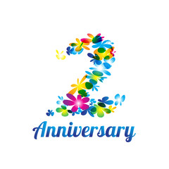 Anniversary design logo and symbol