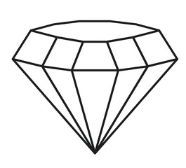 Diamond icon. gem jewelry and stone theme. Isolated design. Vector illustration