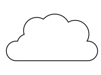 Cloud icon. Sky nature and weather temperature heme. Isolated design. Vector illustration