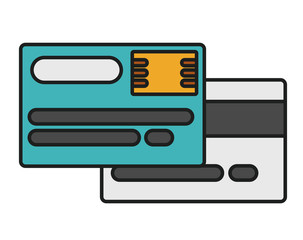 Credit card icon. Money Financial item and payment theme. Isolated design. Vector illustration