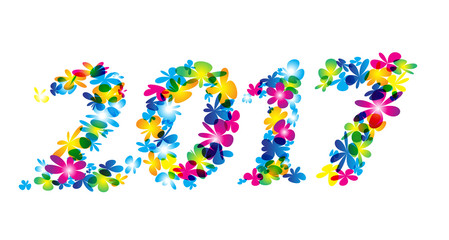 Happy new year logo and typography design.