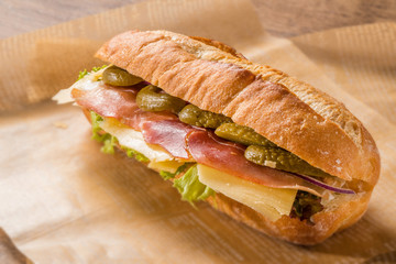 生ハムのサンドウィッチ　Sandwich of the typical raw ham