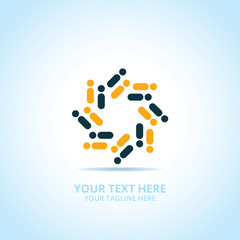 Abstract community logo, design concept, emblem, icon, flat logotype element for template.
