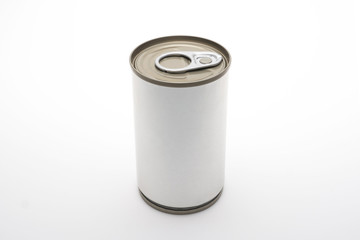 canned food isolated on white background