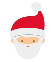 Santa cartoon icon. Merry Christmas season decoration figure theme. Isolated design. Vector illustration