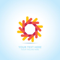 Abstract geometry logo, design concept, emblem, icon, flat logotype element for template.