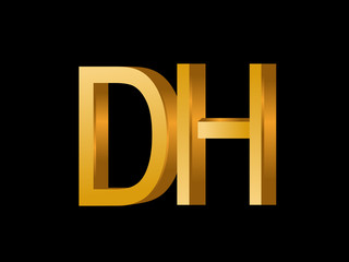 Fototapeta premium DH Initial Logo for your startup venture