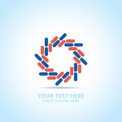 Abstract geometry logo, design concept, emblem, icon, flat logotype element for template.