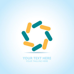 Abstract geometry logo, design concept, emblem, icon, flat logotype element for template.