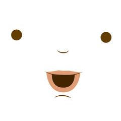 Cartoon face icon. Expression and character theme. Isolated design. Vector illustration
